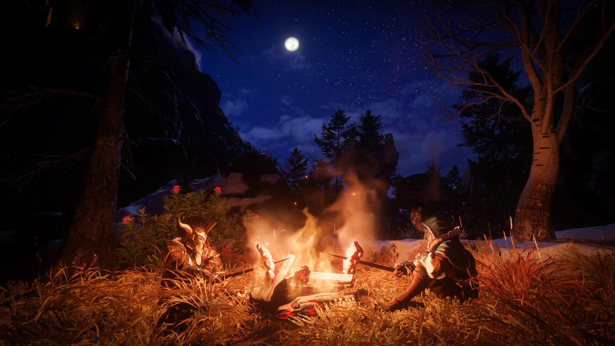 Combat against Fell enemies in Enshrouded 1.0