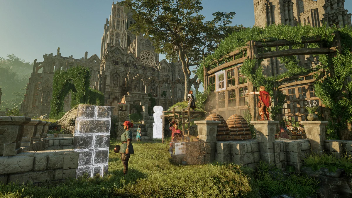 A Flameborn exploring a Shroud zone where skill-point resources hide